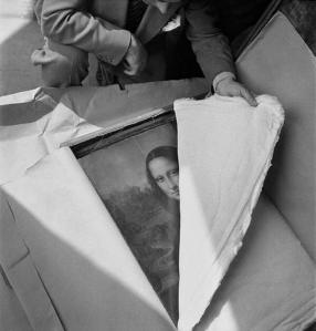 Mona Lisa being returned to its home at the Louvre in Paris, France after WW2. 194