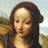 Detalle del rostro de la Virgen